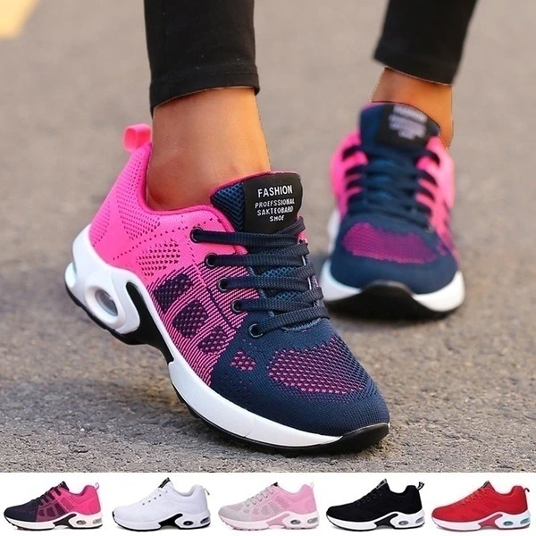 Air Stride | Mesh Knit Lace-Up Women's Sneakers
