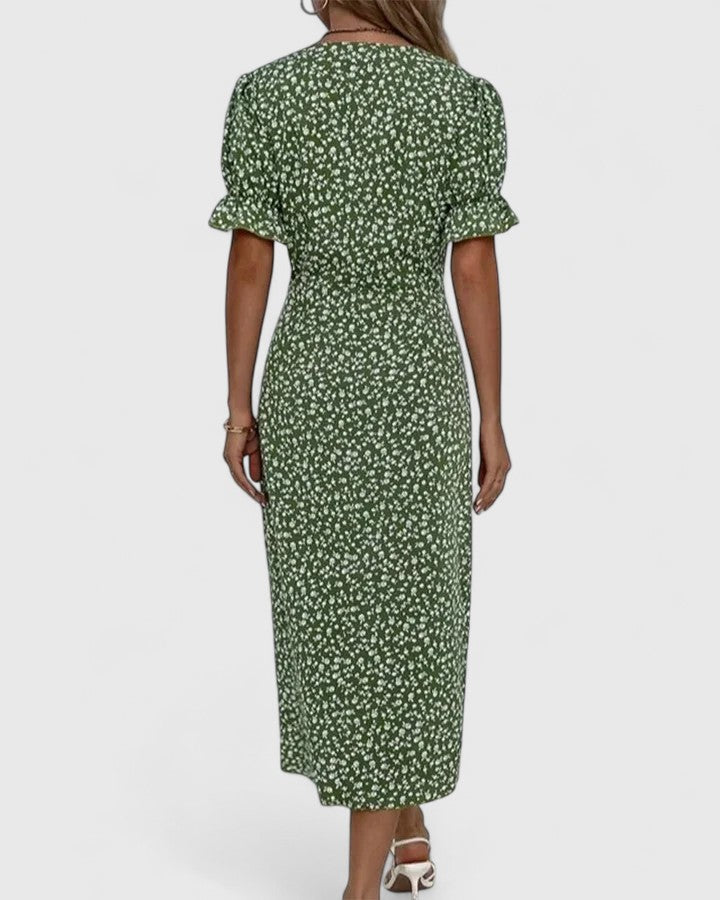 Daisy | Ditsy Floral Button-Front Midi Summer Dress