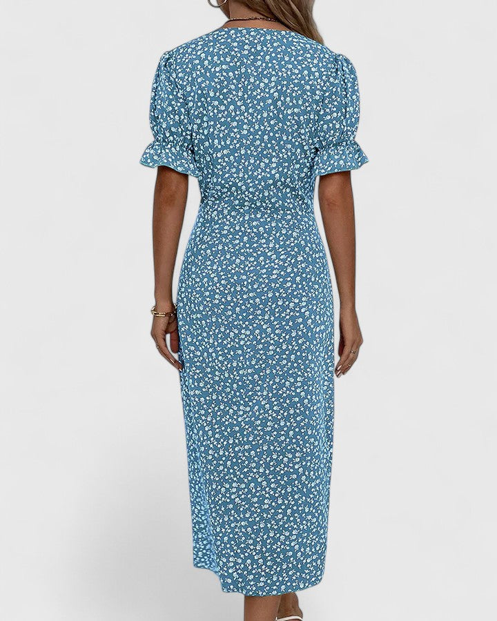 Daisy | Ditsy Floral Button-Front Midi Summer Dress