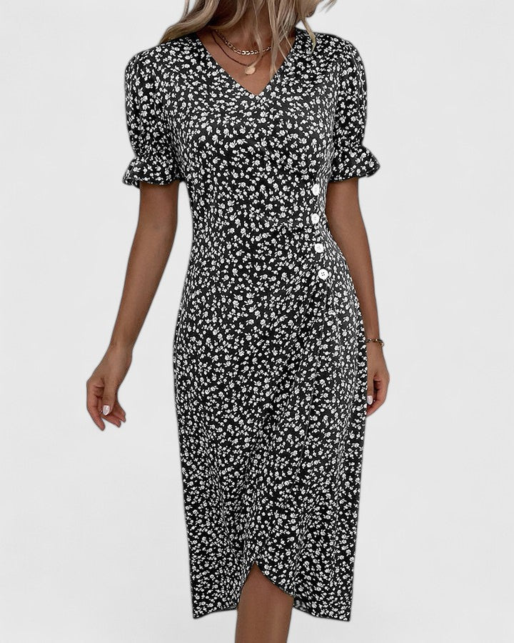Daisy | Ditsy Floral Button-Front Midi Summer Dress