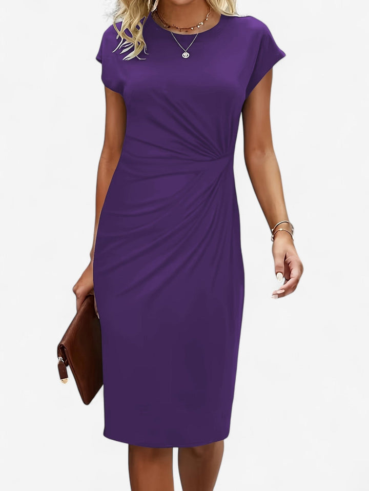 Waverly | Twist-Front Cap Sleeve Formal Dress