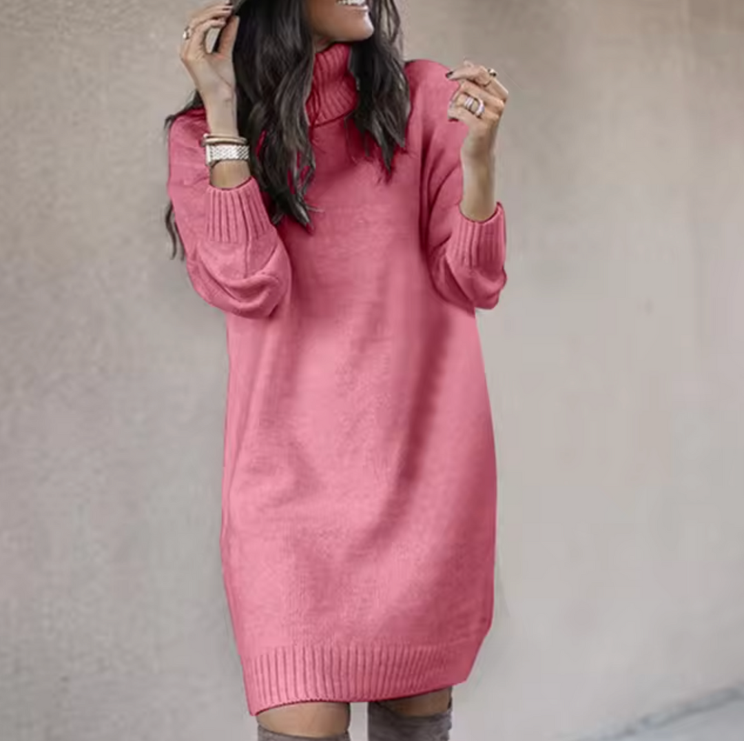 Willow | Women's Oversized Turtleneck Sweater Knit Dress