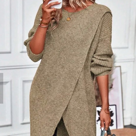 Reese | Women's Asymmetric Wrap-Hem Knit Dress