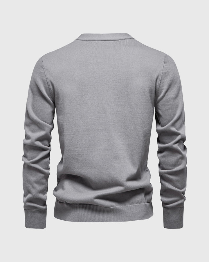Elliot | Woven-Texture V-Neck Men's Cardigans