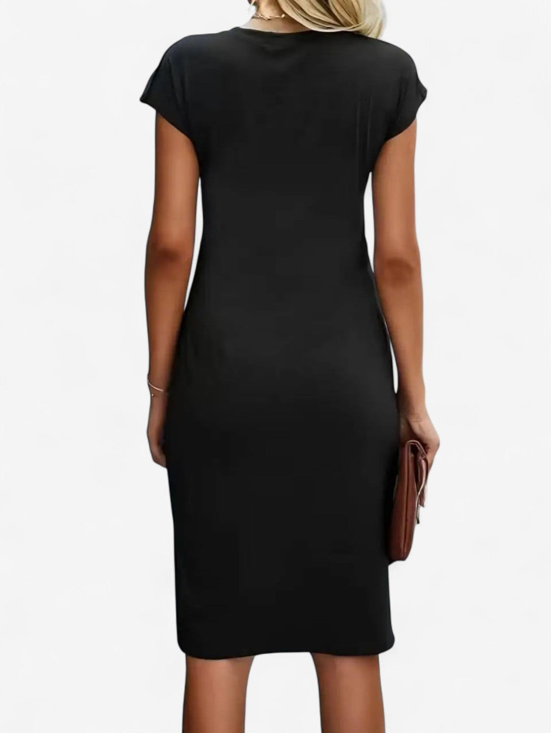Waverly | Twist-Front Cap Sleeve Formal Dress