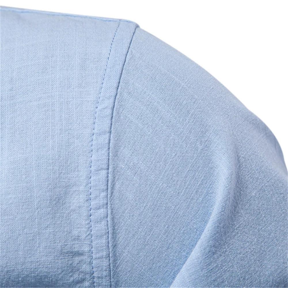 Bandit | Mandarin Collar Linen Mens Smart Casual Shirt