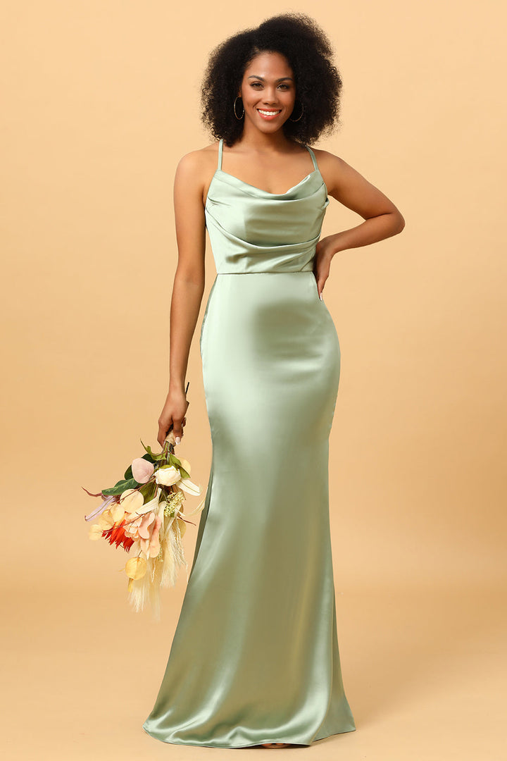 Aurelia | Cowl Neck Satin Slip Wedding Guest Dress