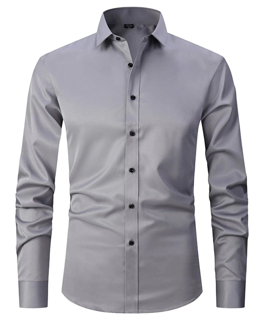 Noir | Slim Fit Stretch Long Sleeve Mens Smart Casual Shirt