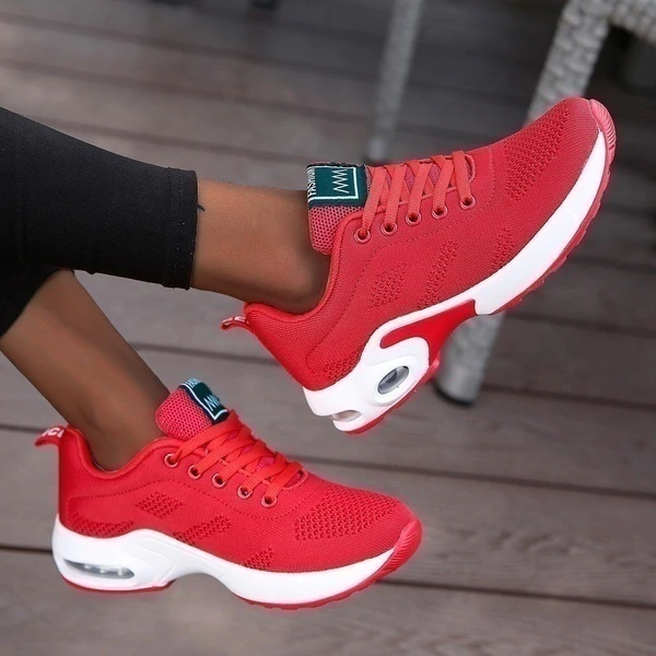 Air Stride | Mesh Knit Lace-Up Women's Sneakers