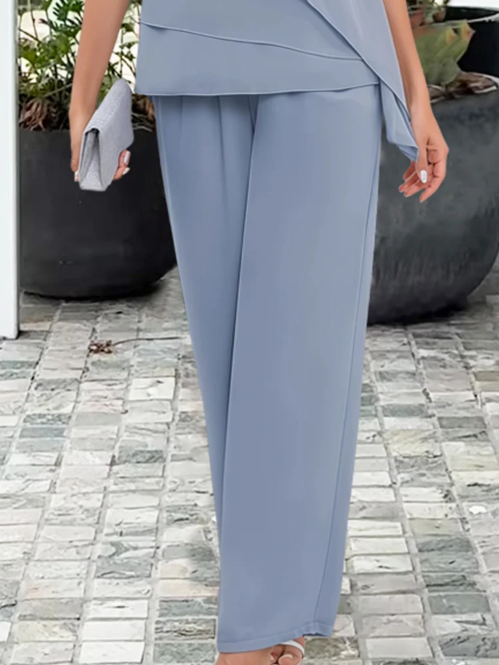 Mirabelle | Layered Chiffon Flutter Top & Trouser Sets