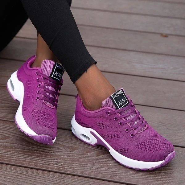Air Stride | Mesh Knit Lace-Up Women's Sneakers