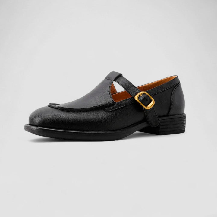Harlow | Mary Jane Flats with T-Bar Buckle Strap Detail