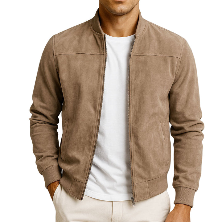 Ellsworth | Suede Finish Ribbed Hem Men's Bomber Jackets