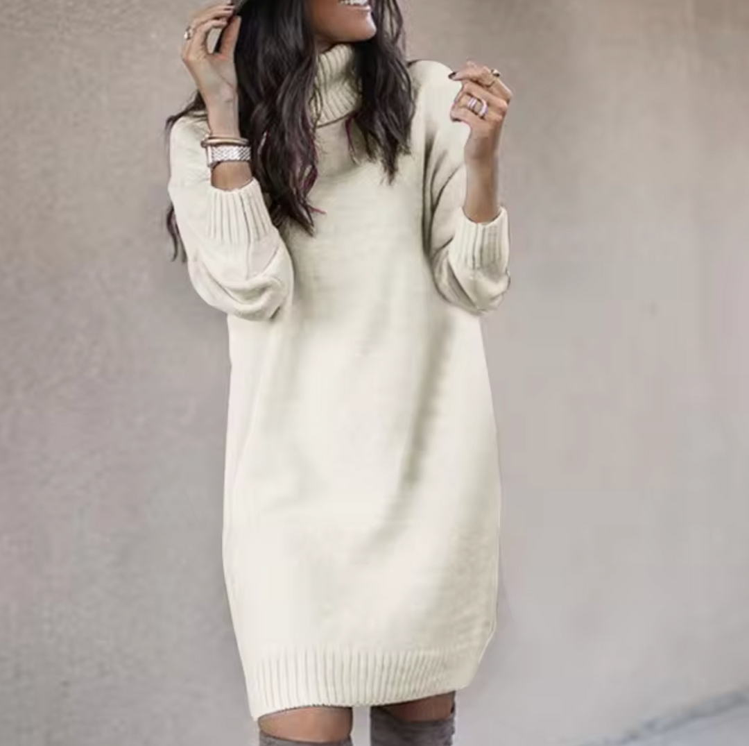 Willow | Women's Oversized Turtleneck Sweater Knit Dress