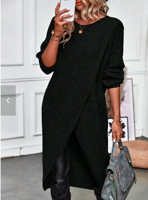 Reese | Women's Asymmetric Wrap-Hem Knit Dress