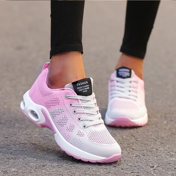 Air Stride | Mesh Knit Lace-Up Women's Sneakers