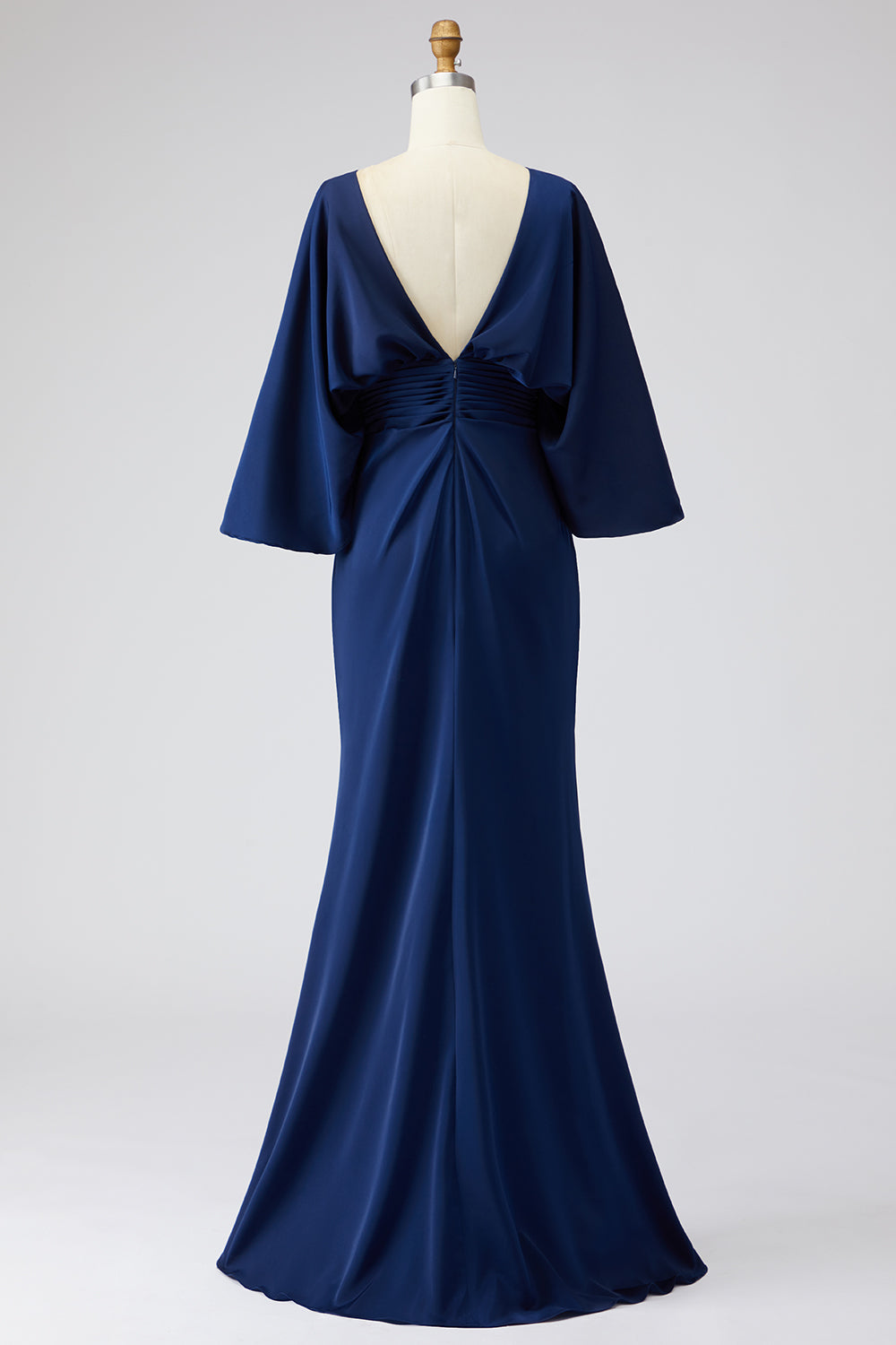 Celeste | Batwing Sleeve Ruched Waist Wedding Guest Dress