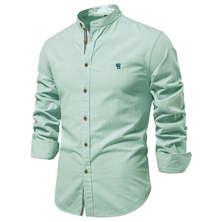 Bandit | Mandarin Collar Linen Mens Smart Casual Shirt