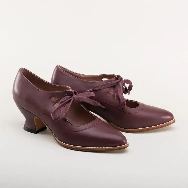 Ophelia | Cutout Ribbon Lace Victorian Kitten Heels