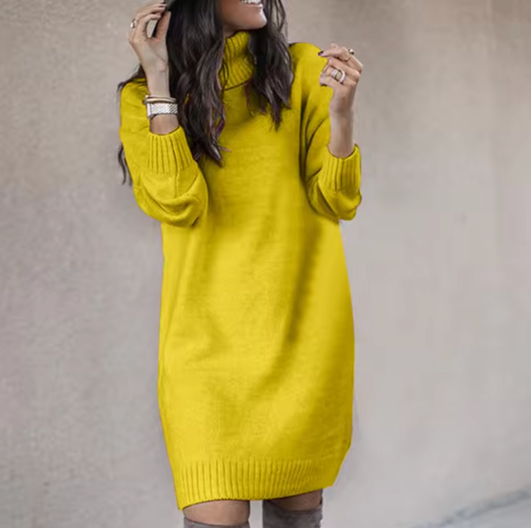 Willow | Women's Oversized Turtleneck Sweater Knit Dress