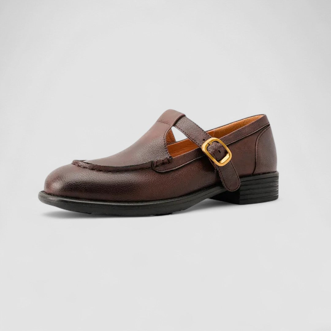 Harlow | Mary Jane Flats with T-Bar Buckle Strap Detail