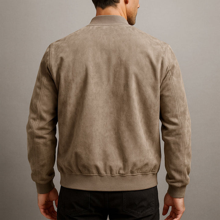 Ellsworth | Suede Finish Ribbed Hem Men's Bomber Jackets