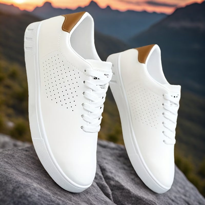 Paxton | Perforated Lace-Up Men's Sneakers with Contrast Heel Tab