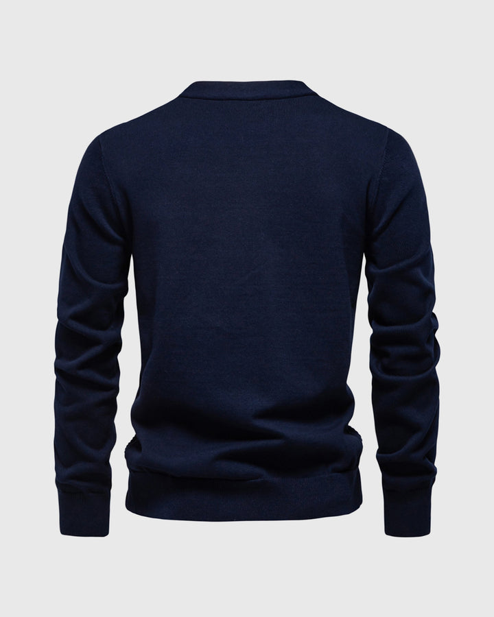 Elliot | Woven-Texture V-Neck Men's Cardigans