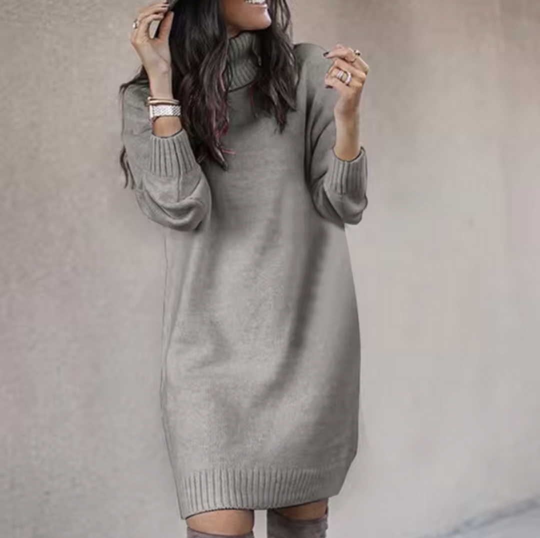 Willow | Women's Oversized Turtleneck Sweater Knit Dress