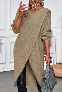 Reese | Women's Asymmetric Wrap-Hem Knit Dress
