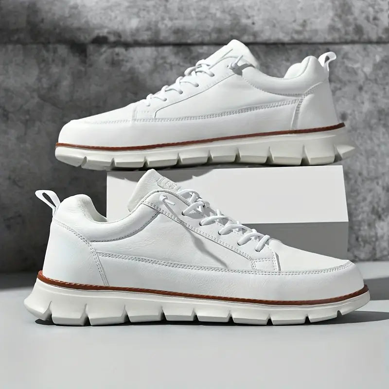 Croft | Leather Lace-Up Men Sneakers with Chunky Sole