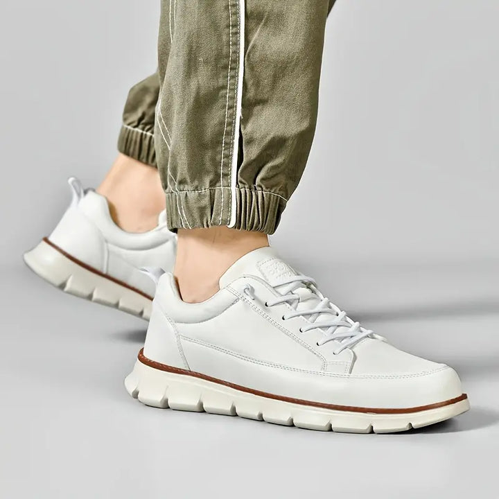Croft | Leather Lace-Up Men Sneakers with Chunky Sole