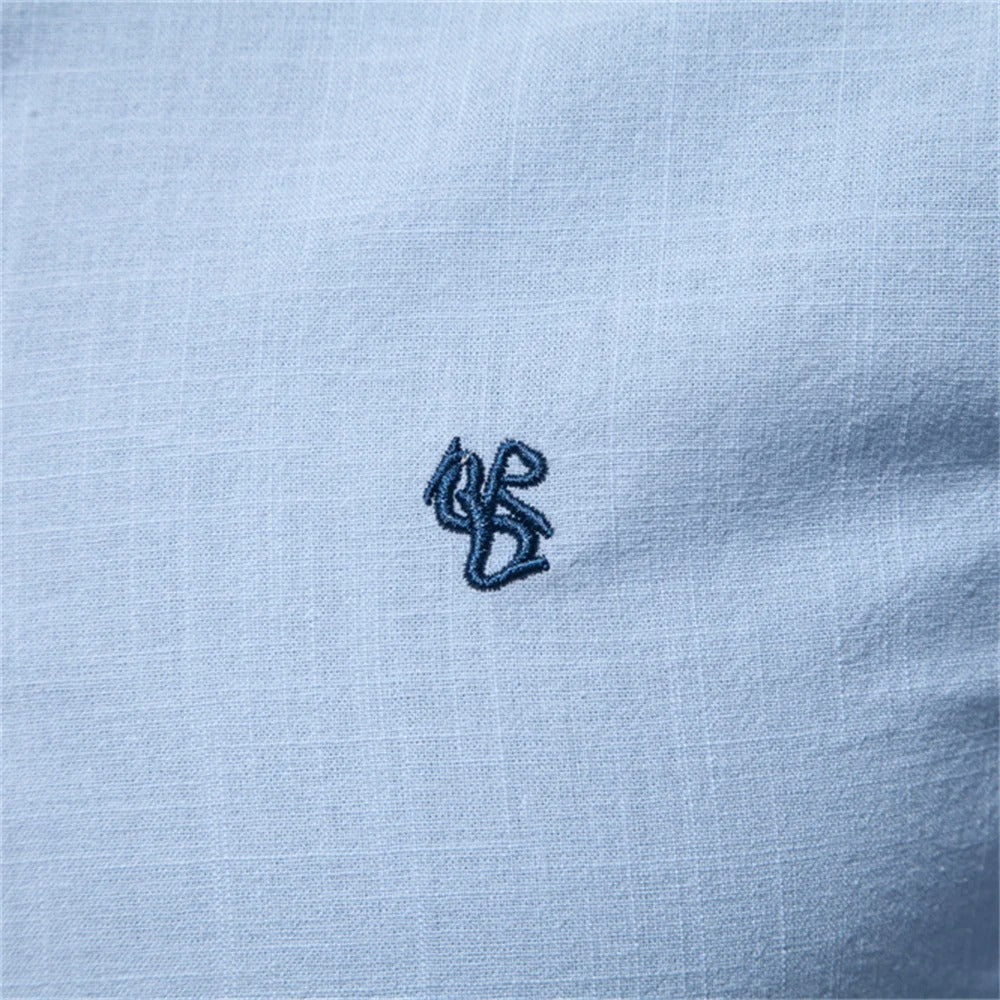 Bandit | Mandarin Collar Linen Mens Smart Casual Shirt