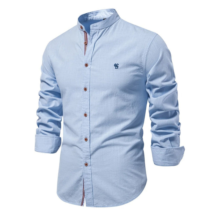 Bandit | Mandarin Collar Linen Mens Smart Casual Shirt