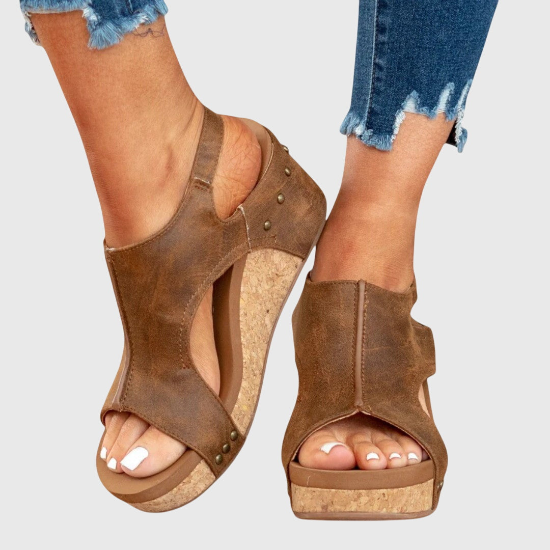 Sandbar | T-Bar Cork Platform Wedges