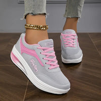 Darling | Script Embroidered Contrast Panel Women's Sneakers