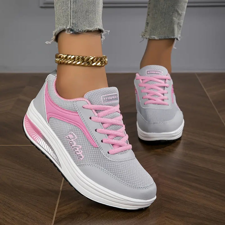 Darling | Script Embroidered Contrast Panel Women's Sneakers