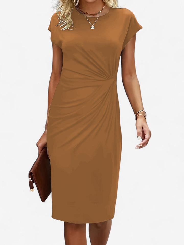 Waverly | Twist-Front Cap Sleeve Formal Dress