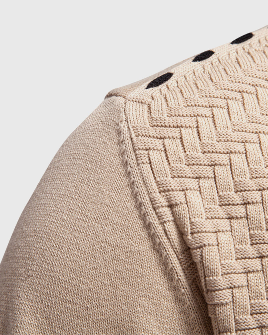 Elliot | Woven-Texture V-Neck Men's Cardigans