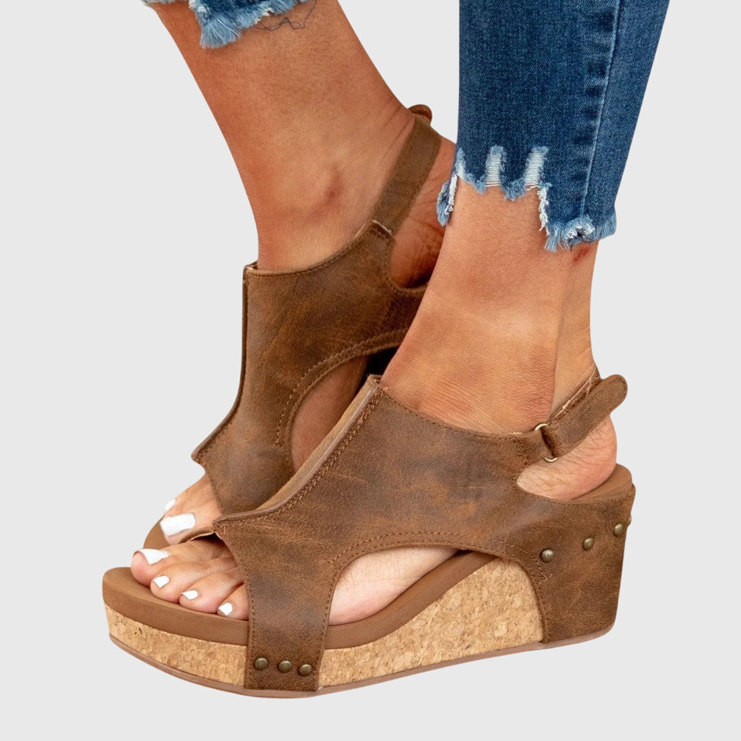 Sandbar | T-Bar Cork Platform Wedges