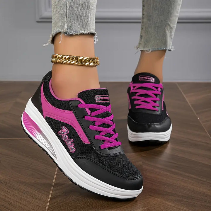 Darling | Script Embroidered Contrast Panel Women's Sneakers