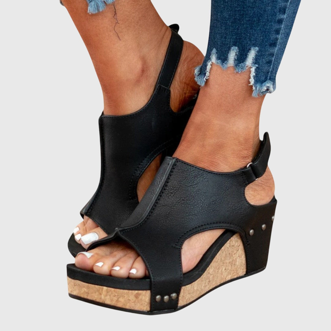 Sandbar | T-Bar Cork Platform Wedges