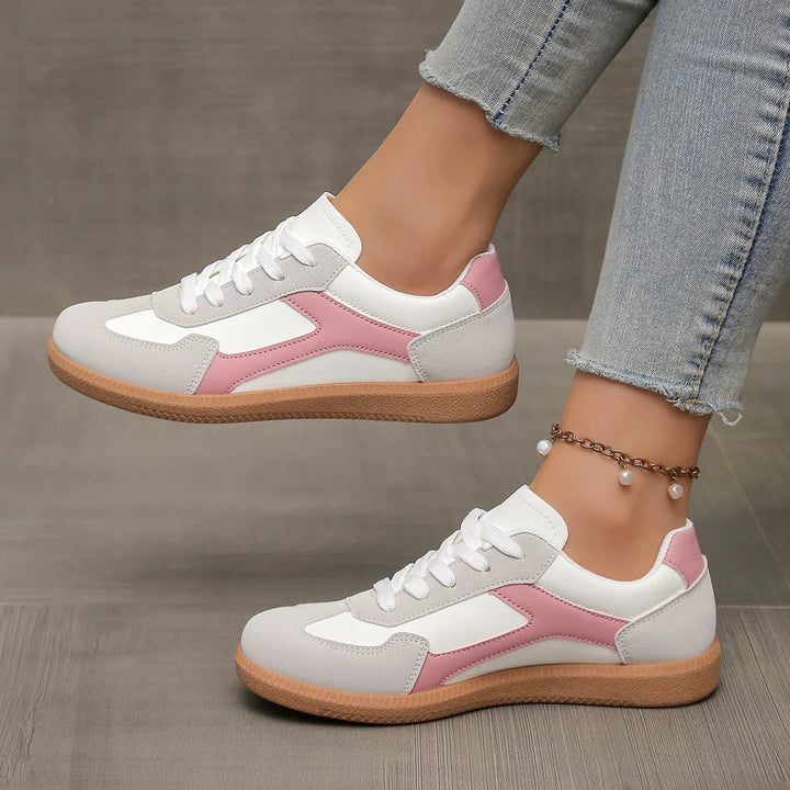 Penny | Colour Block Gum Sole Retro Women's Sneakers