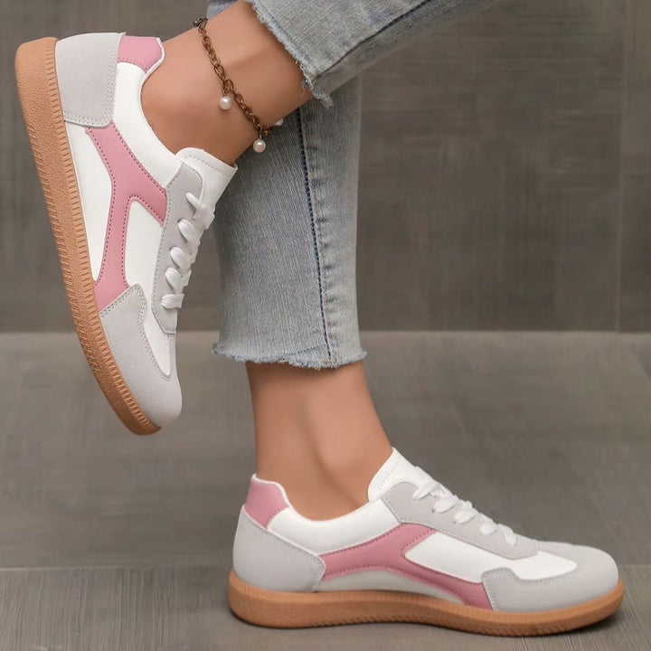Penny | Colour Block Gum Sole Retro Women's Sneakers