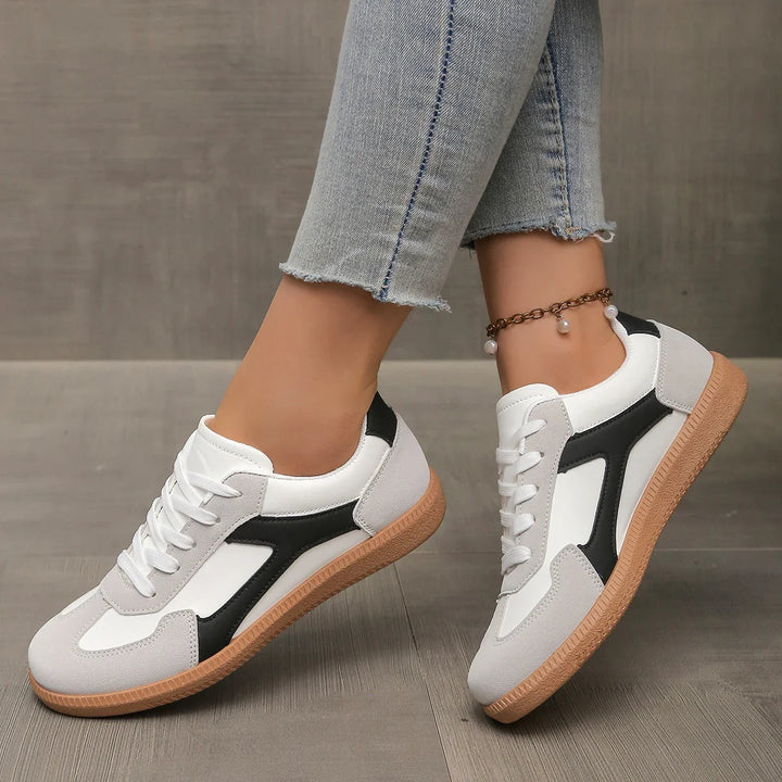 Penny | Colour Block Gum Sole Retro Women's Sneakers