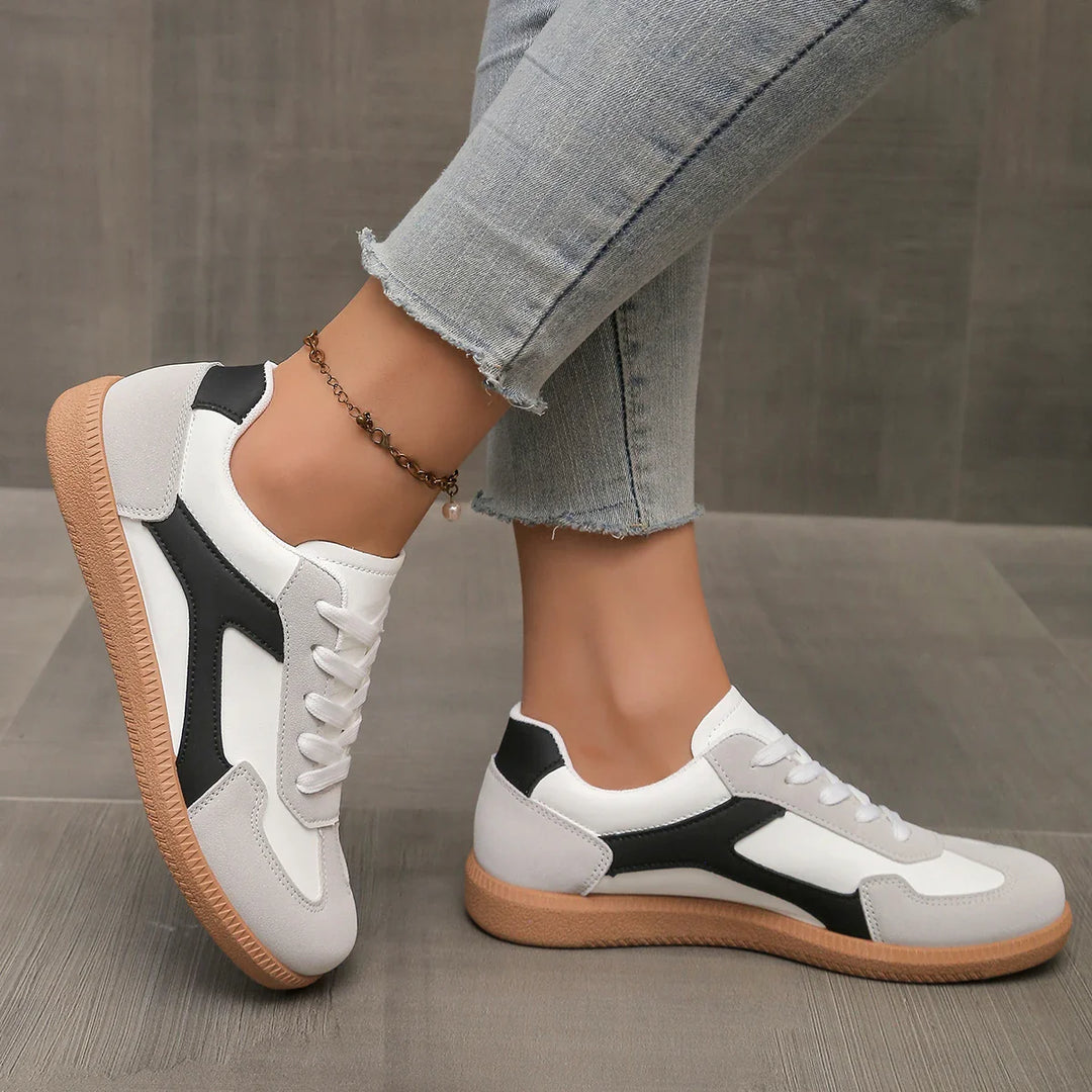 Penny | Colour Block Gum Sole Retro Women's Sneakers