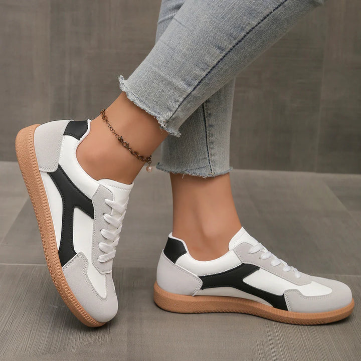 Penny | Colour Block Gum Sole Retro Women's Sneakers