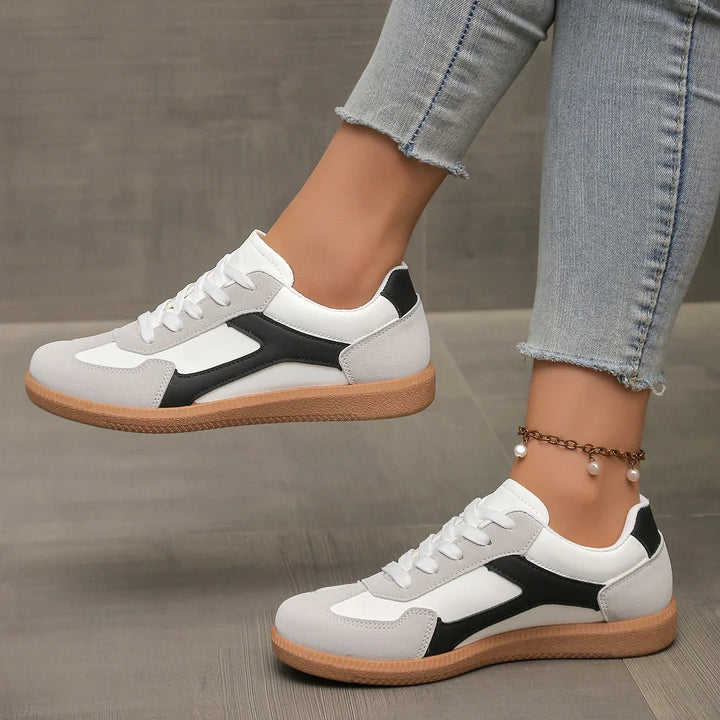 Penny | Colour Block Gum Sole Retro Women's Sneakers