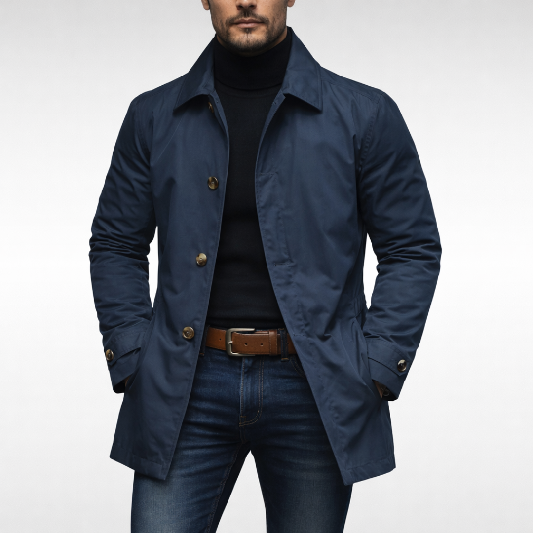 Brixton | Men's Formal Slim-Fit Long Coat
