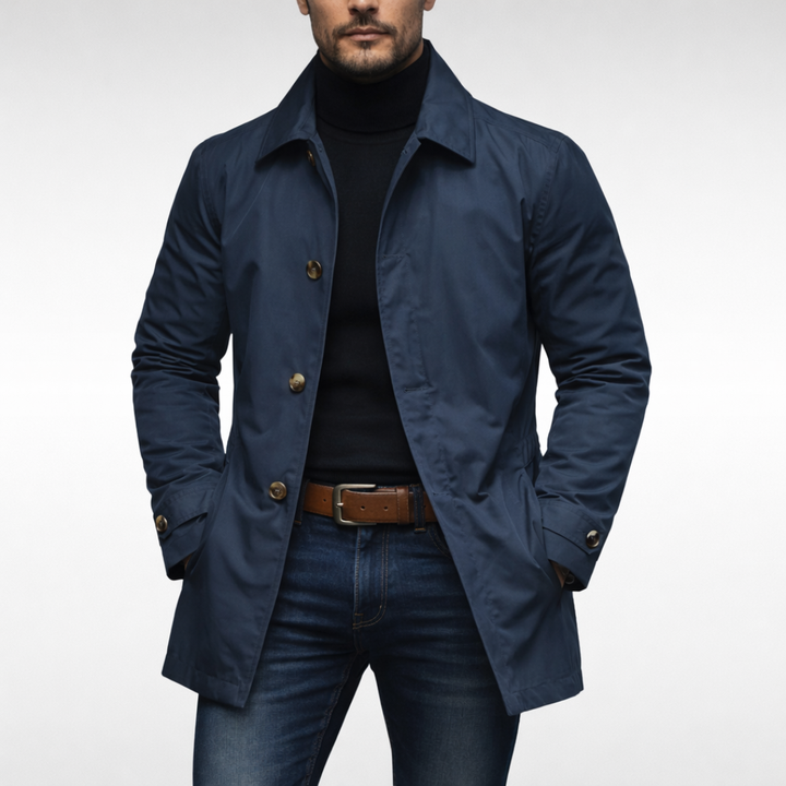 Brixton | Men's Formal Slim-Fit Long Coat